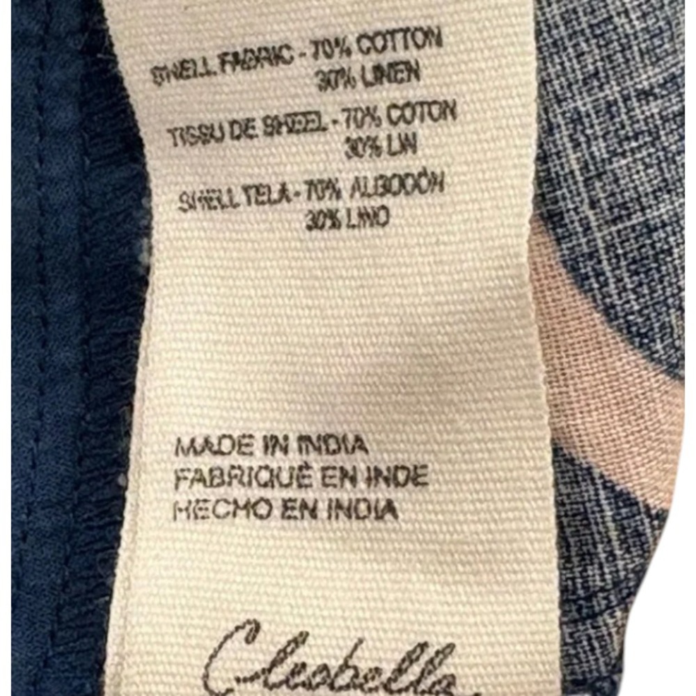 CLEOBELLA Kayin Paperbag Pull-On Shorts ISLA BLUE & LIGHT PINK Linen/Cotton SZ S - Picture 4 of 6